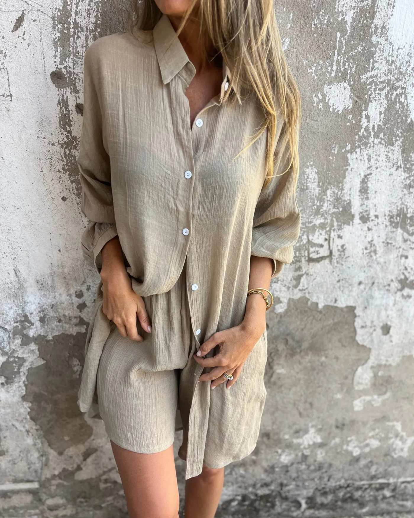 Mayfair™️ | IZELA - CASUAL SHIRT & SHORTS SET