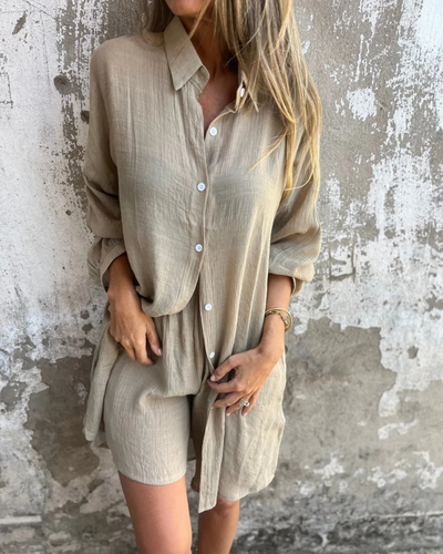 Mayfair™️ | IZELA - CASUAL SHIRT & SHORTS SET