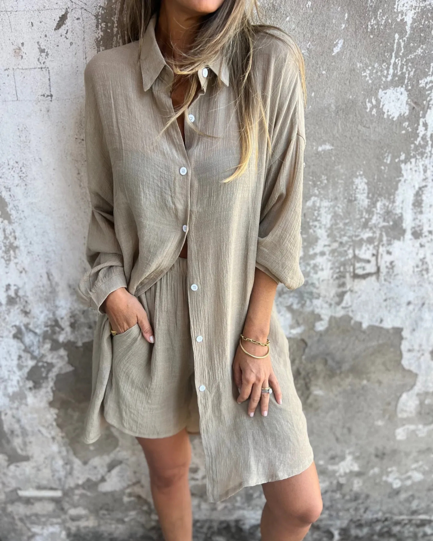 Mayfair™️ | IZELA - CASUAL SHIRT & SHORTS SET