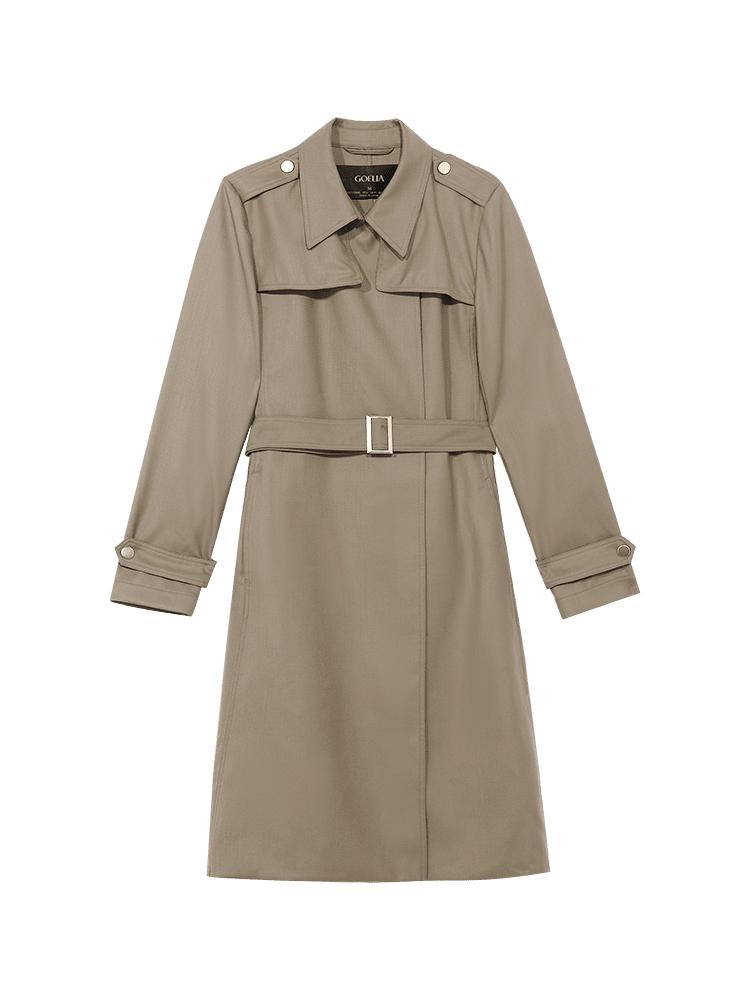 Mayfair™️| Woolen Trench Coat With Belt