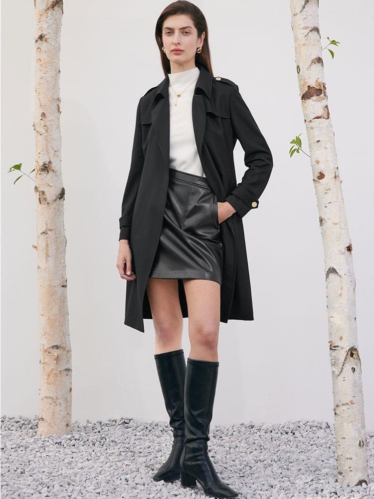 Mayfair™️| Woolen Trench Coat With Belt
