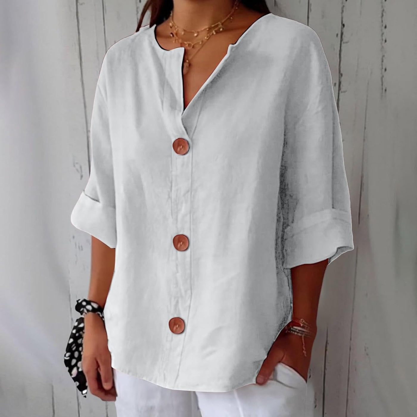 Mayfair™️| Casual Linen Blouse