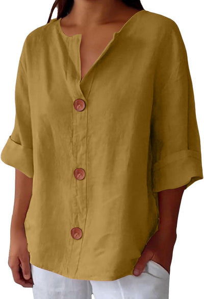 Mayfair™️| Casual Linen Blouse