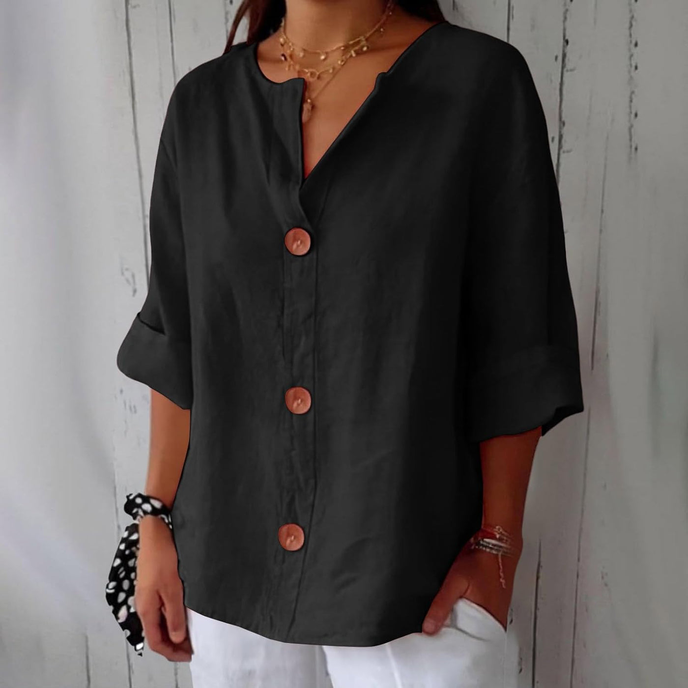 Mayfair™️| Casual Linen Blouse