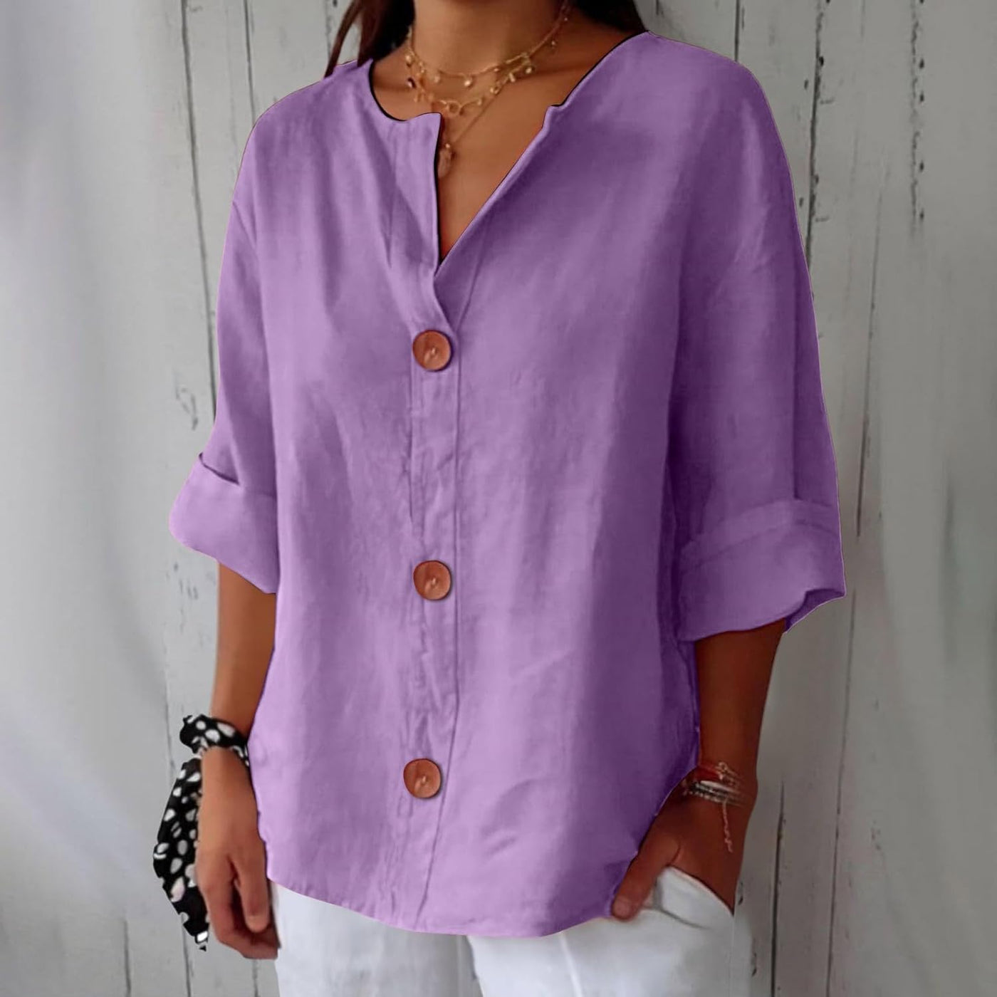 Mayfair™️| Casual Linen Blouse