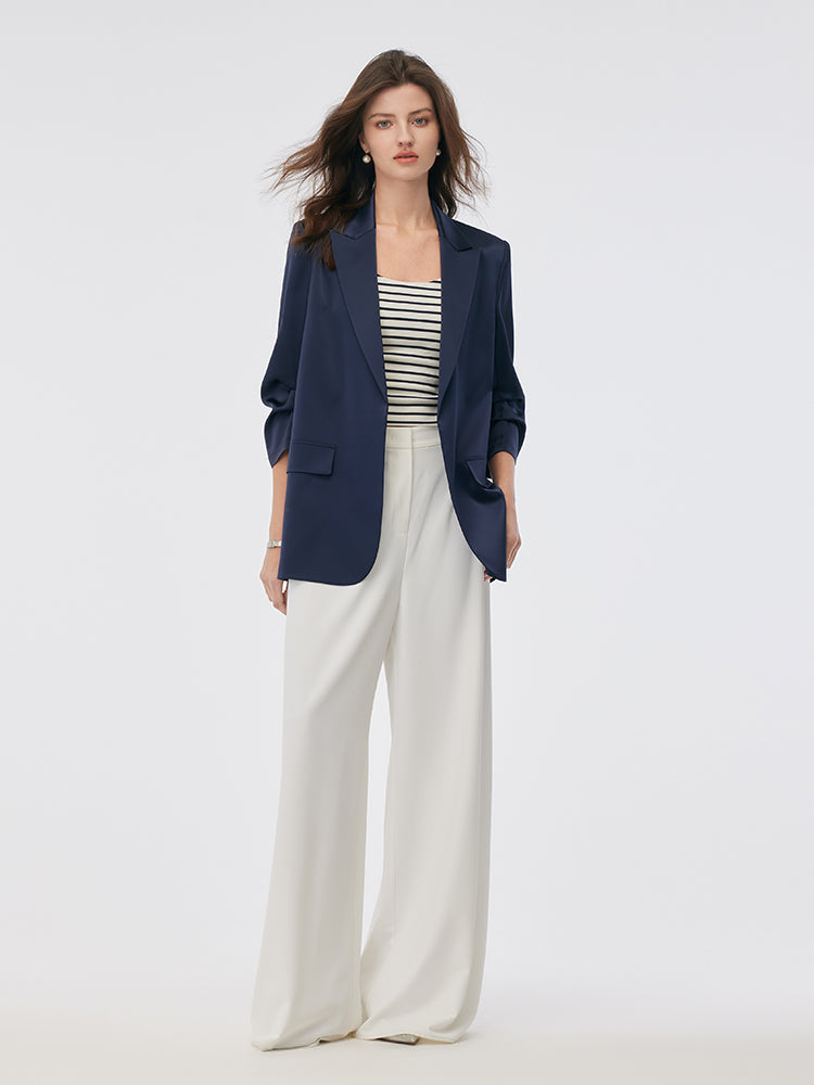 Mayfair™️ | 3/4 Ruched Sleeves Blazer