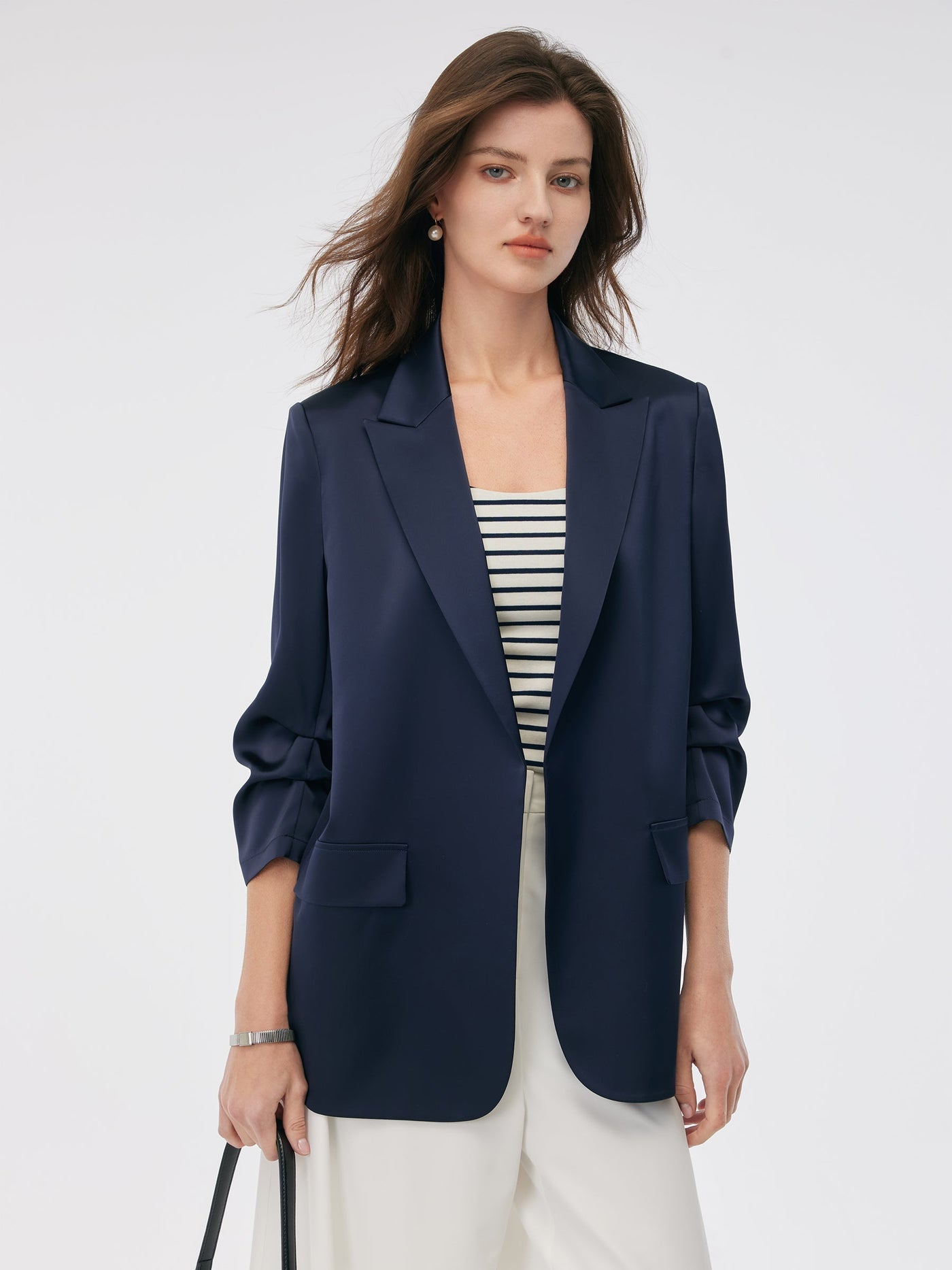 Mayfair™️ | 3/4 Ruched Sleeves Blazer