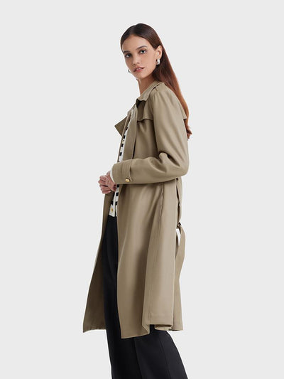Mayfair™️| Woolen Trench Coat With Belt