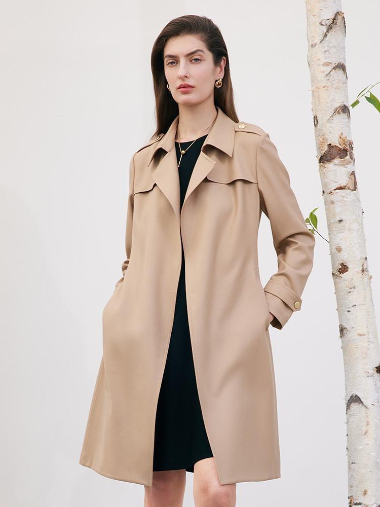 Mayfair™️| Woolen Trench Coat With Belt