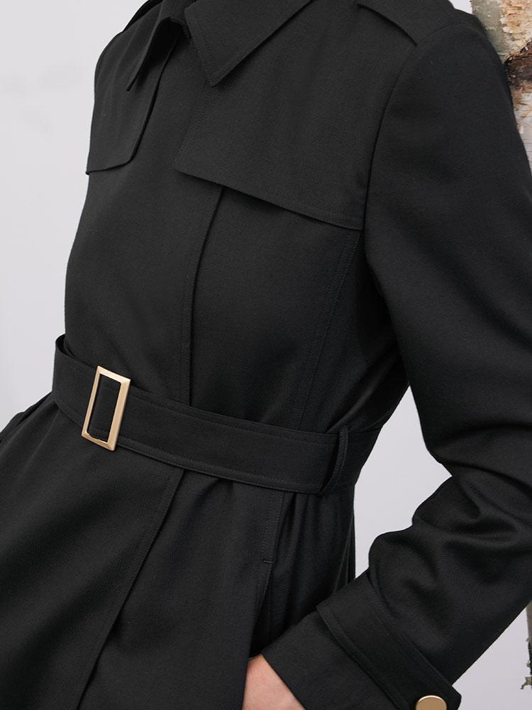 Mayfair™️| Woolen Trench Coat With Belt