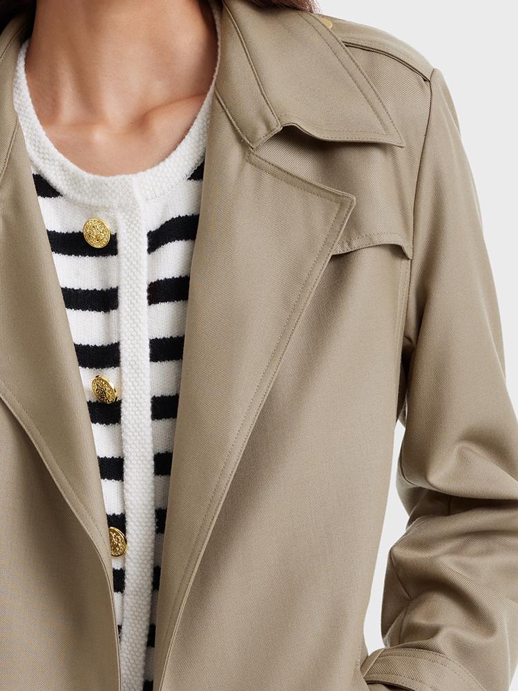 Mayfair™️| Woolen Trench Coat With Belt