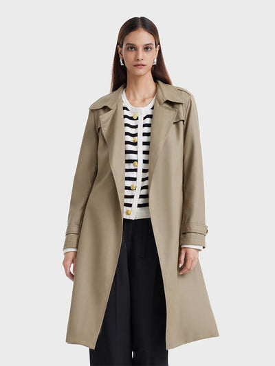 Mayfair™️| Woolen Trench Coat With Belt