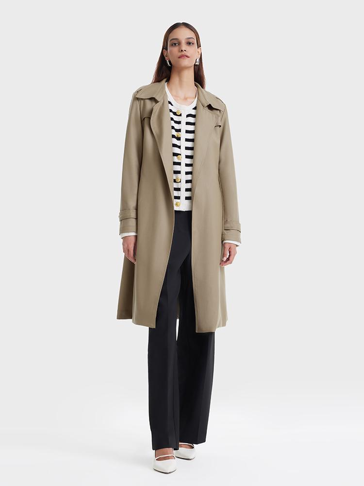 Mayfair™️| Woolen Trench Coat With Belt