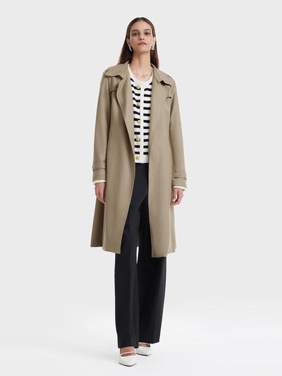 Mayfair™️| Woolen Trench Coat With Belt